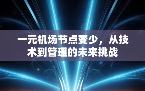 一元机场节点变少，从技术到管理的未来挑战
