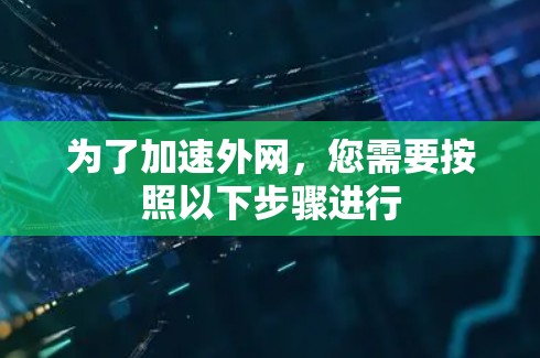 为了加速外网，您需要按照以下步骤进行